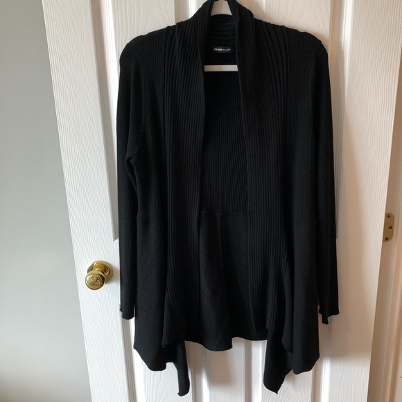Frank Walder Black Open Long Sleeved Cardigan - Picture 7 of 9